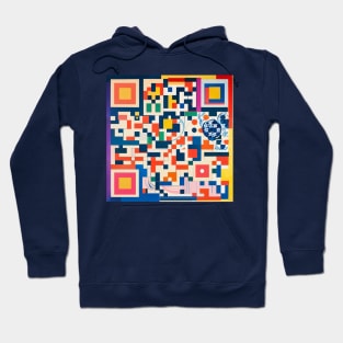 RickRoll QR Code Abstract Painting Hoodie